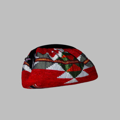 Clutch bag Kilim PU Leather Bag M size is Handcrafted in Old Cairo, Egypt, This bag is one of a kind masterpiece, made from vintage fabrics and genuine leather to embody the essence of sustainable luxury.a gift to the world of Ancient craftsmanship meeting modern functionality. A statement of creativity, cultural awareness and limitless style.