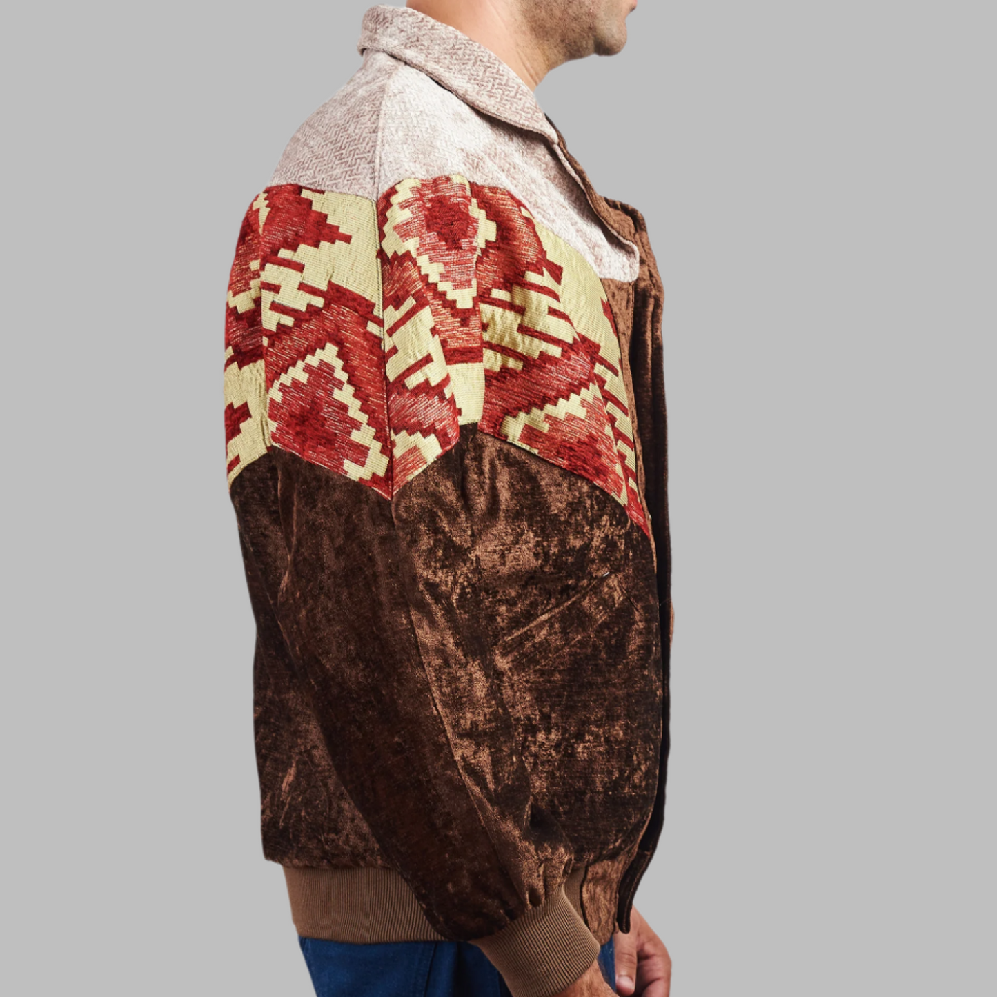 Kilim Bomber Patchwork Jacket Zabazar Jacket description Patchwork Kilim pattern jacket, Hand Quilted Sustainable Jacket, Size L , Bomber Jacket, Upcycled vintage Jacket. 100% cotton one of a kind Original Zabazar Product.