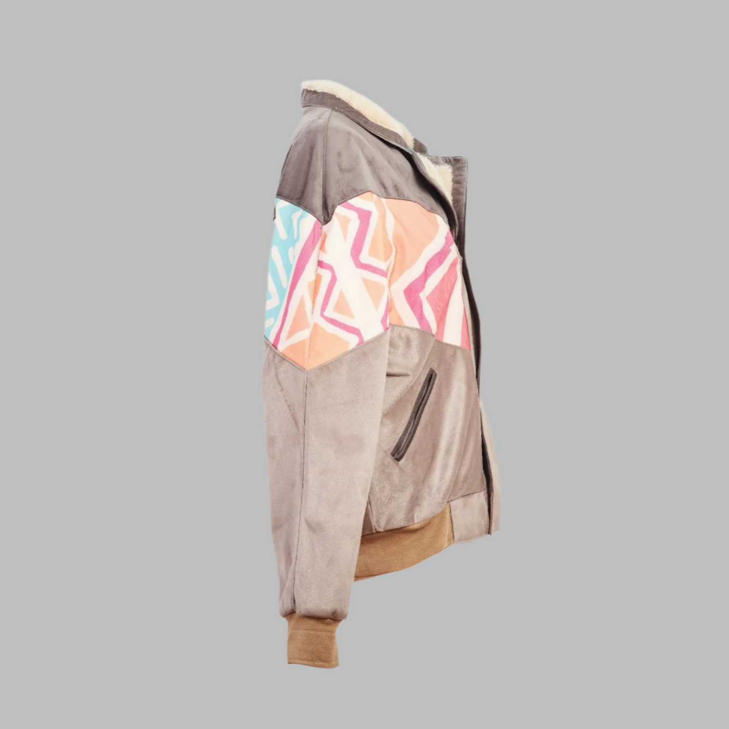 Kilim Bomber Patchwork Jacket Zabazar Jacket description Patchwork Motifs pattern coat, Hand Quilted Sustainable Jacket, Size L , Bomber Jacket, Upcycled vintage Jacket. 100% cotton one of a kind Original Zabazar Product.