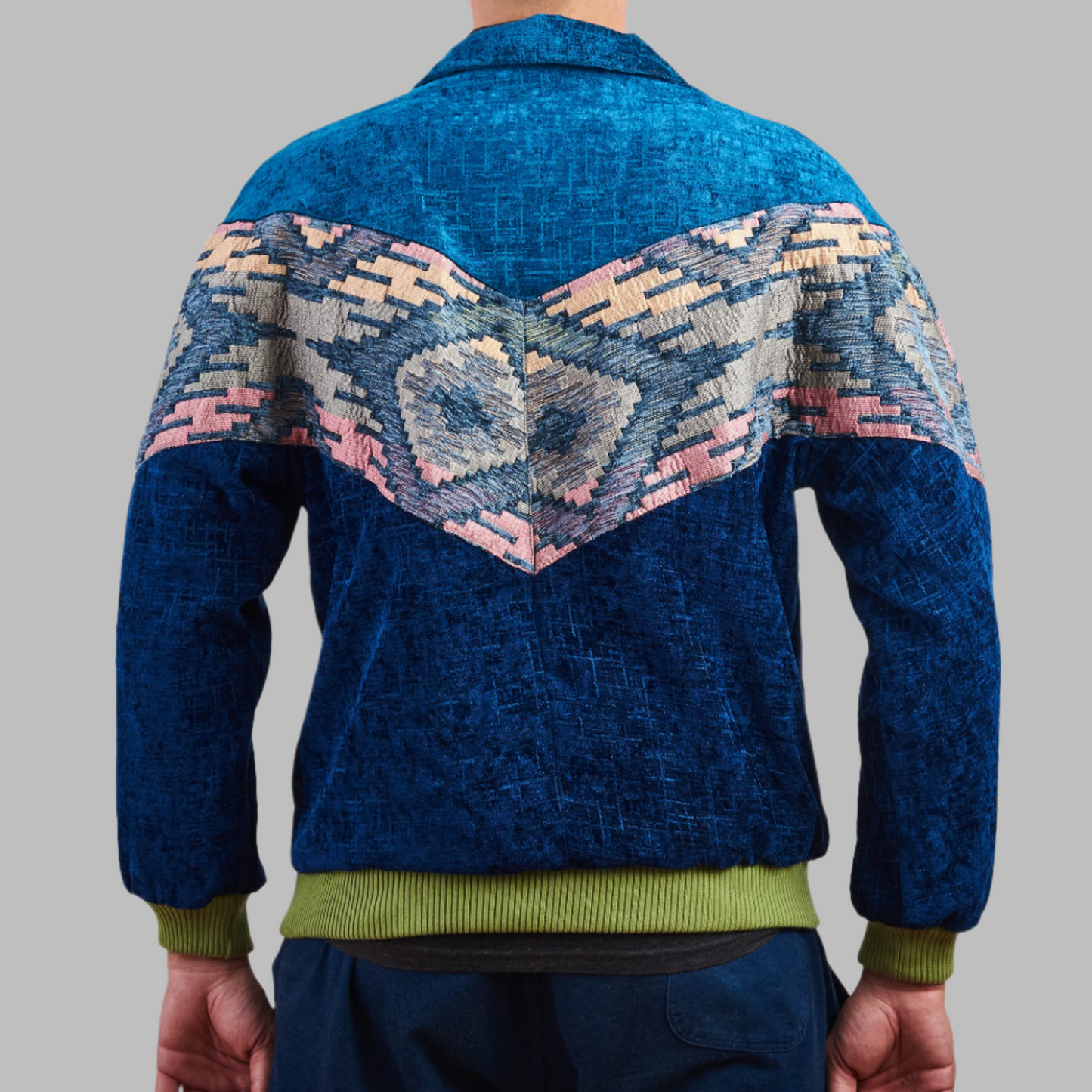 Jacket description Patchwork Aztec Navajo jacket, Hand Quilted Sustainable Jacket, Size L , Corduroy Bomber Jacket, Upcycled Aztec Jacket. 100% cotton Zabazar original one of a kind jackets aztec navajo retro 80's 90's coat 