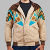 Ganouby bomber jacket Qateefa Jacket description Patchwork Aztec Navajo jacket, Hand Quilted Sustainable Jacket, Size L , Corduroy Bomber Jacket, Upcycled Aztec Jacket. 100% cotton Zabazar original one of a kind jackets aztec navajo retro 80's 90's coat