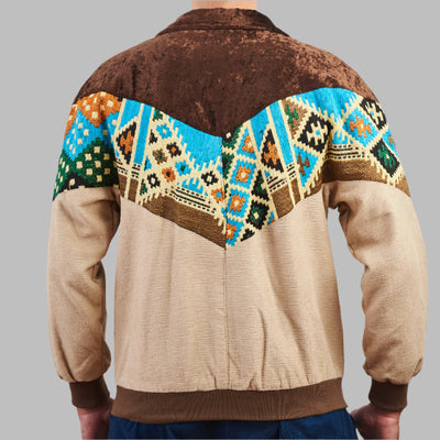 Kilim Bomber Patchwork Jacket Zabazar Jacket description Patchwork Motifs pattern coat, Hand Quilted Sustainable Jacket, Size L , Bomber Jacket, Upcycled vintage Jacket. 100% cotton one of a kind Original Zabazar Product.