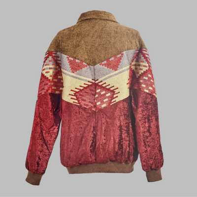 Kilim Bomber Patchwork Jacket Zabazar Jacket description Patchwork Motifs pattern coat, Hand Quilted Sustainable Jacket, Size L , Bomber Jacket, Upcycled vintage Jacket. 100% cotton one of a kind Original Zabazar Product.