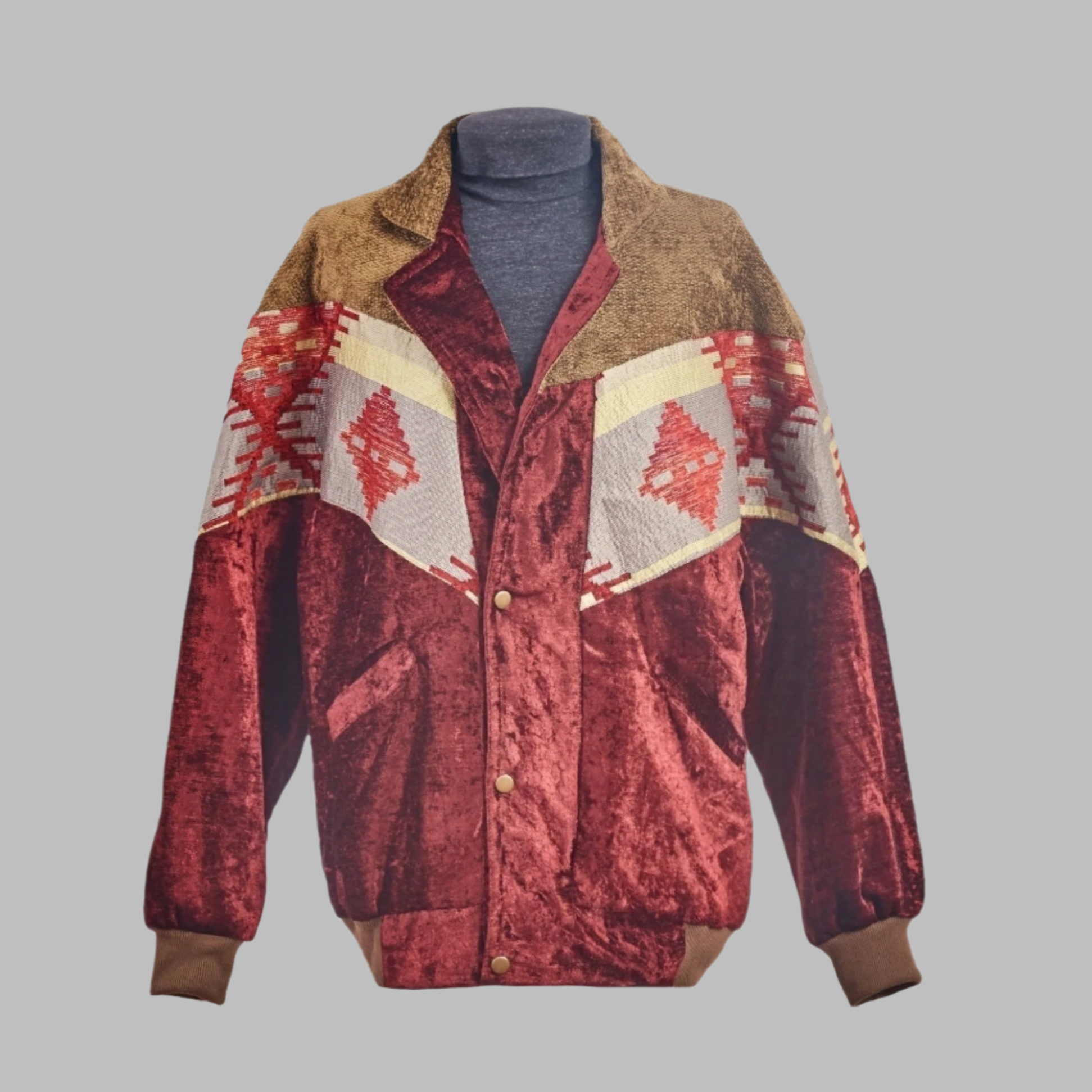 Kilim Bomber Patchwork Jacket Zabazar Jacket description Patchwork Motifs pattern coat, Hand Quilted Sustainable Jacket, Size L , Bomber Jacket, Upcycled vintage Jacket. 100% cotton one of a kind Original Zabazar Product.