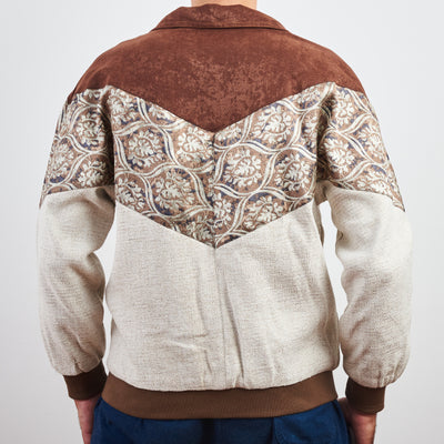 Kilim Bomber Patchwork Jacket Zabazar Jacket description Patchwork Kilim pattern jacket, Hand Quilted Sustainable Jacket, Size L , Bomber Jacket, Upcycled vintage Jacket. 100% cotton one of a kind Original Zabazar Product.