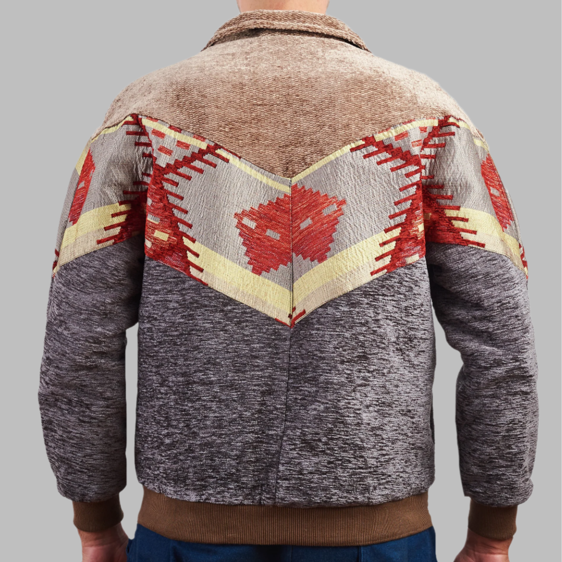 Kilim Bomber Patchwork Jacket Zabazar Jacket description Patchwork Kilim pattern jacket, Hand Quilted Sustainable Jacket, Size L , Bomber Jacket, Upcycled vintage Jacket. 100% cotton one of a kind Original Zabazar Product.