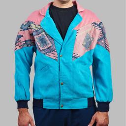 Kilim Bomber Patchwork Jacket Zabazar Jacket description Patchwork Kilim pattern jacket, Hand Quilted Sustainable Jacket, Size L , Bomber Jacket, Upcycled vintage Jacket. 100% cotton one of a kind Original Zabazar Product.