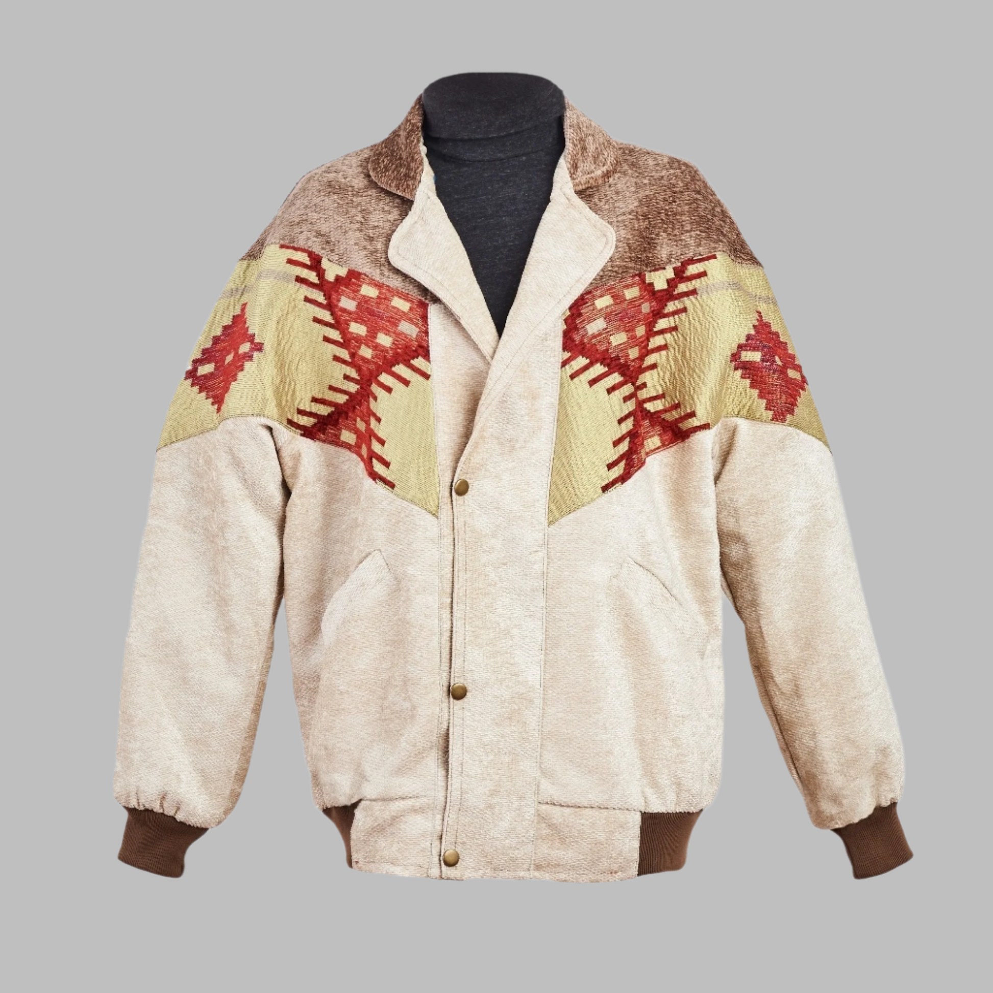 Zabazar Kilim Bomber Patchwork Jacket Patchwork Motifs pattern coat, Hand Quilted Sustainable jacket, Size L, Bomber Jacket, Upcycled vintage Jacket. 100% cotton one of a kind Original Zabazar Product.