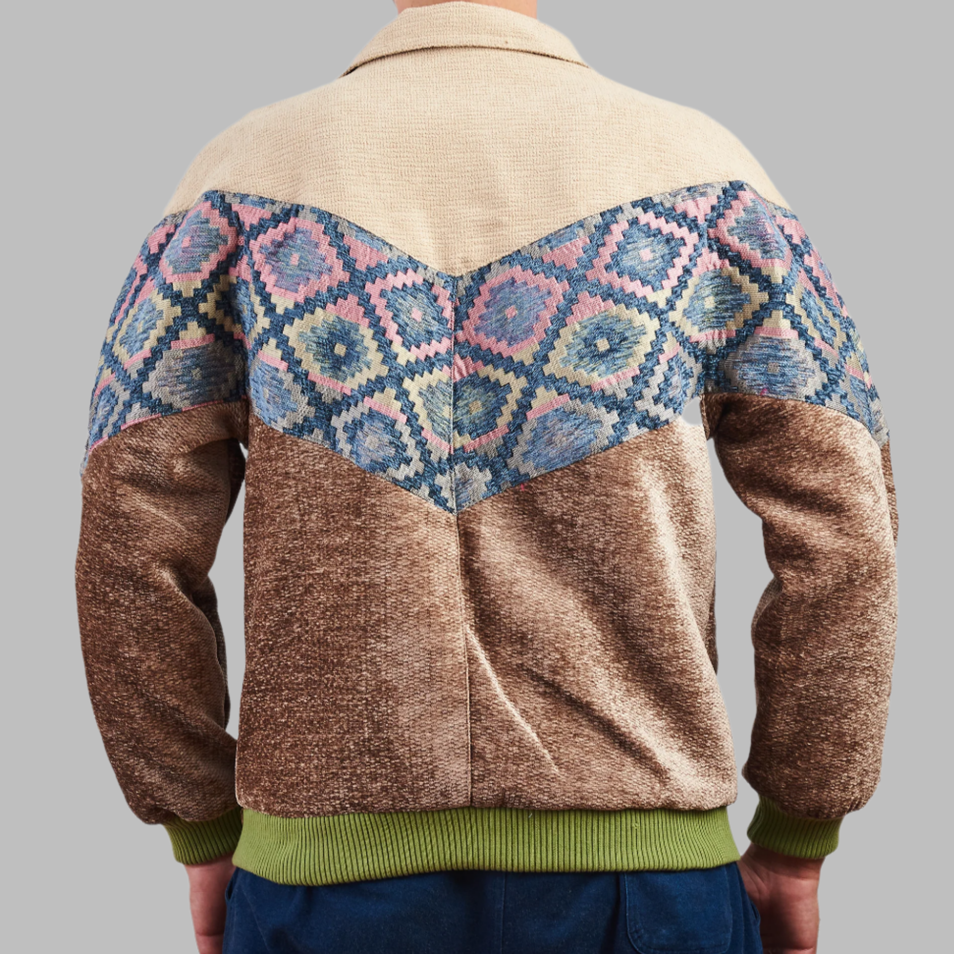 Aztec Navajo bomber Jacket Jacket description Patchwork Aztec Navajo jacket, Hand Quilted Sustainable Jacket, Size L , Corduroy Bomber Jacket, Upcycled Aztec Jacket. 100% cotton Zabazar original one of a kind jackets aztec navajo retro 80's 90's coat