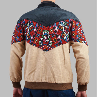 Kilim Bomber Patchwork Jacket Zabazar Jacket description Patchwork Motifs pattern coat, Hand Quilted Sustainable Jacket, Size L , Bomber Jacket, Upcycled vintage Jacket. 100% cotton one of a kind Original Zabazar Product.