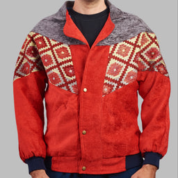 Zabazar Kilim Bomber Patchwork Jacket Patchwork Motifs pattern coat, Hand Quilted Sustainable jacket, Size L, Bomber Jacket, Upcycled vintage Jacket. 100% cotton one of a kind Original Zabazar Product.