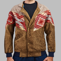Kilim Bomber Patchwork Jacket Zabazar Jacket description Patchwork Kilim pattern jacket, Hand Quilted Sustainable Jacket, Size L , Bomber Jacket, Upcycled vintage Jacket. 100% cotton one of a kind Original Zabazar Product.